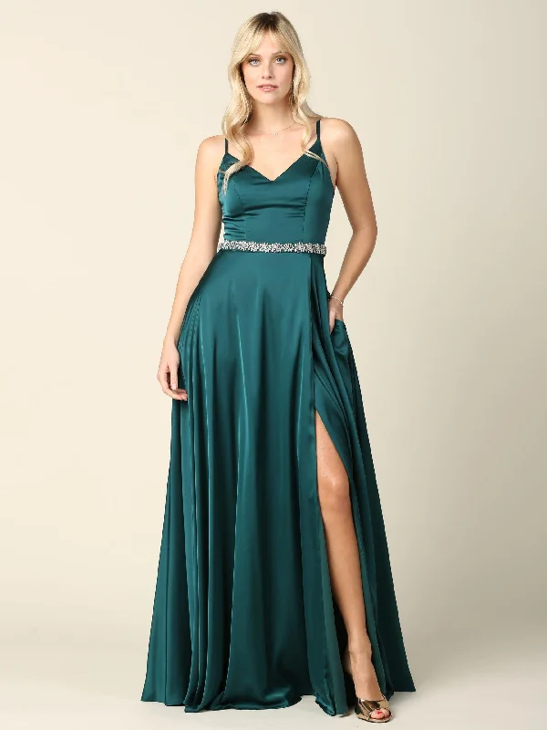 Long Formal Spaghetti Strap Bridesmaids Dress Sale