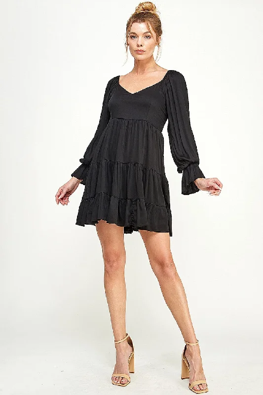 Long Sleeve Tiered Dress