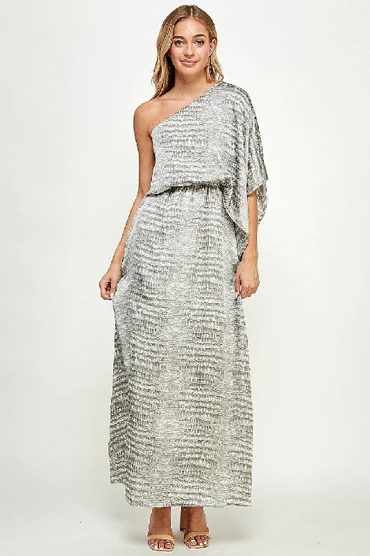 Long One Shoulder Maxi Dress