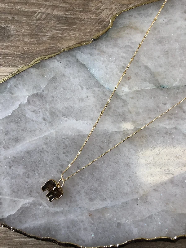 Elephant Necklace | Gold