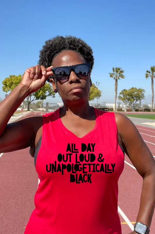 All Day Out Loud & Unapologetically Black Muscle Tank