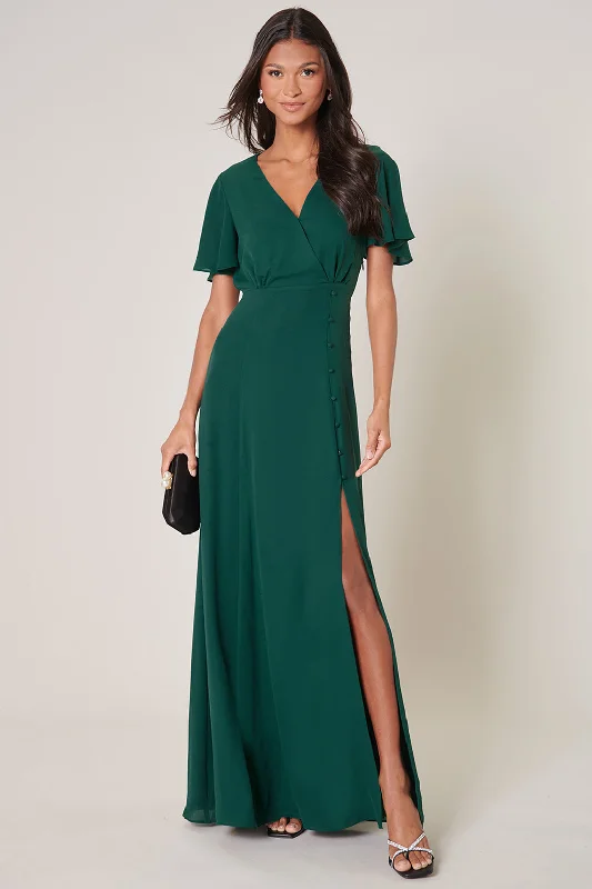 Everlasting Flutter Sleeve Maxi Dress