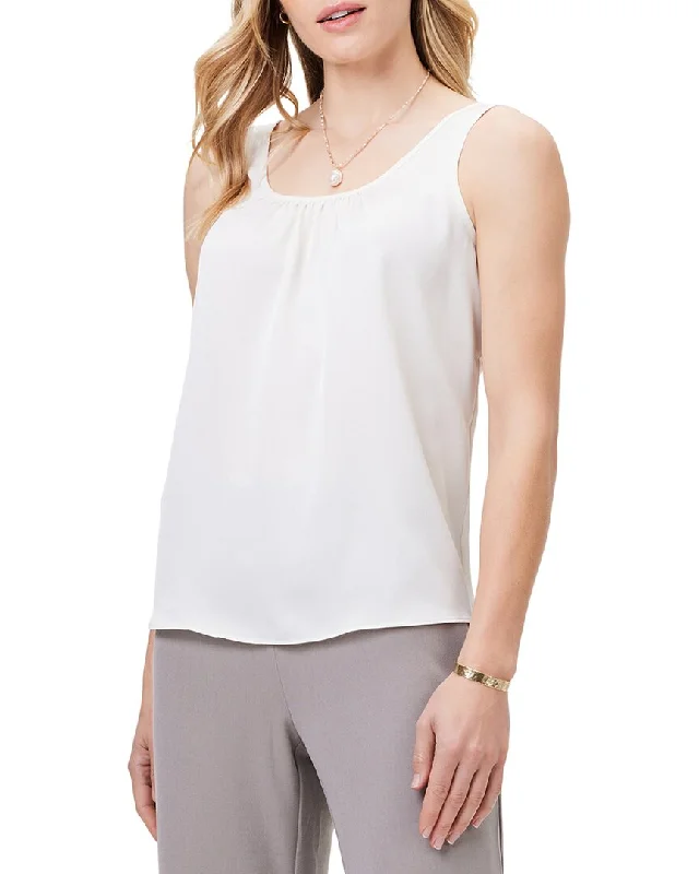 NIC+ZOE Satin Chiffon Scoop Tank