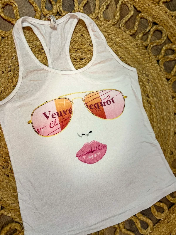 Champagne Shade Graphic Tank Top