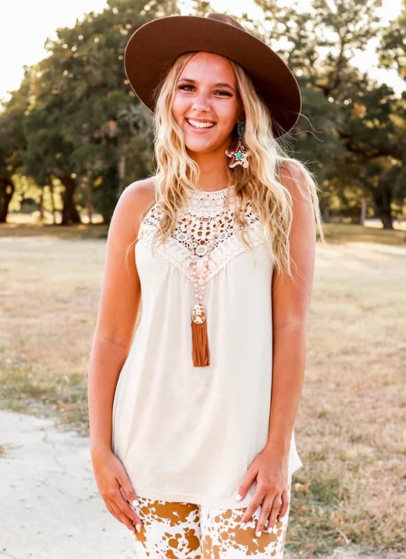 Ivory Crochet Tank