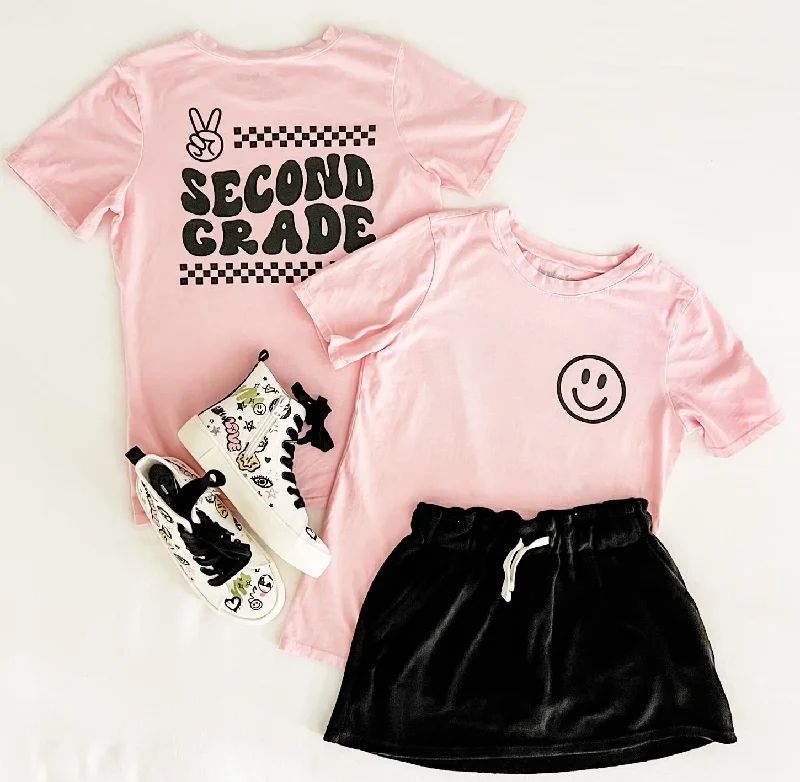 Second Grade tee in Black or Pink