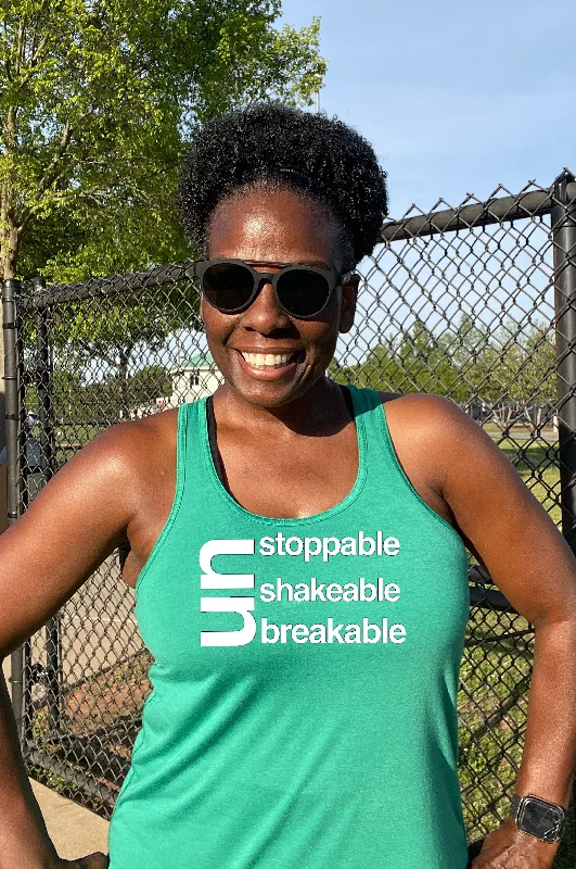 Unstoppable Unbreakable Unshakeable Racerback Tank Top