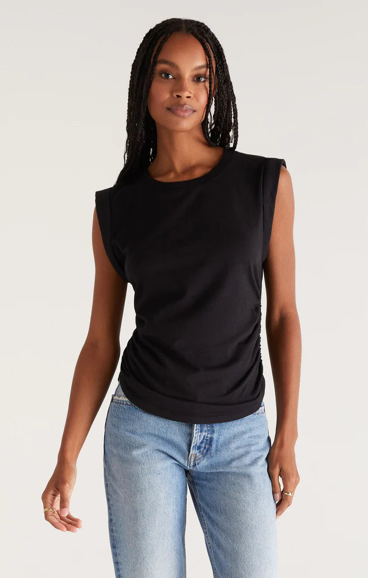 Lorelei Shirred Top I Black