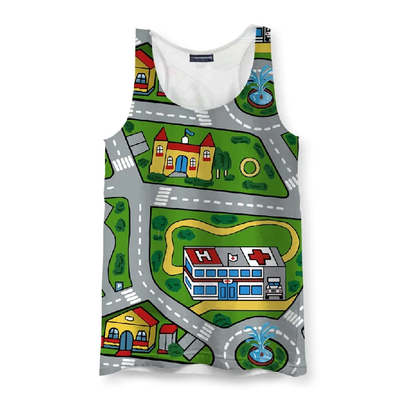 Car Carpet City Racerback Tank Top