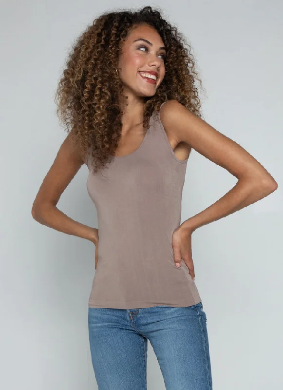 Bamboo Short Tank | Taupe