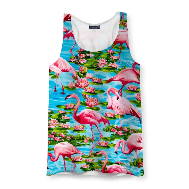 Flamingo Paradise Racerback Tank Top