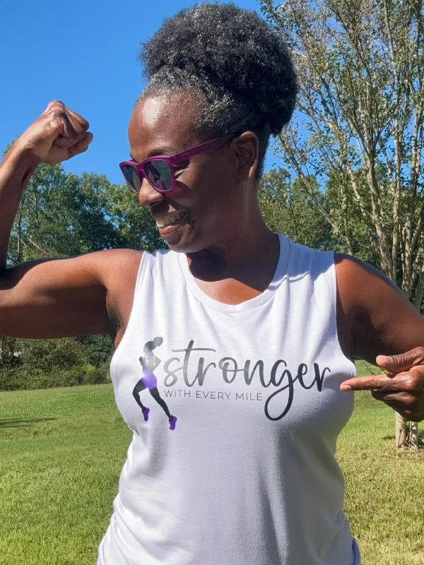 Stronger With Every mile Muscle Tank