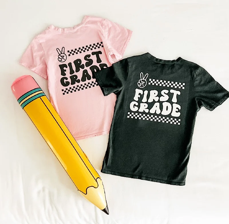 First Grade Tee in Black or Pink