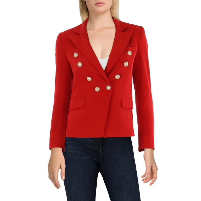 Womens Embellished Workwear Double-Breasted Blazer