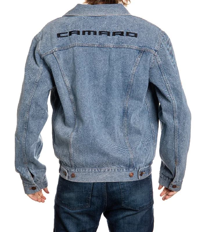 GM JEAN JACKET - CAMARO EMBLEM FRONT AND LETTERS ON BACK (LIMITED STOCK)