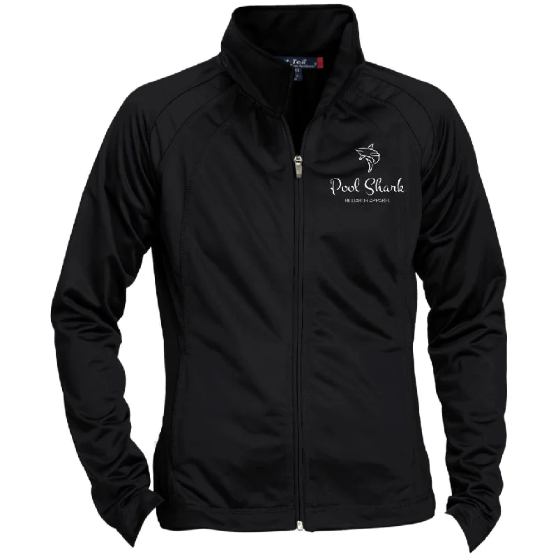 "Pool Shark" Sport-Tek Ladies' Raglan Sleeve Warmup Jacket