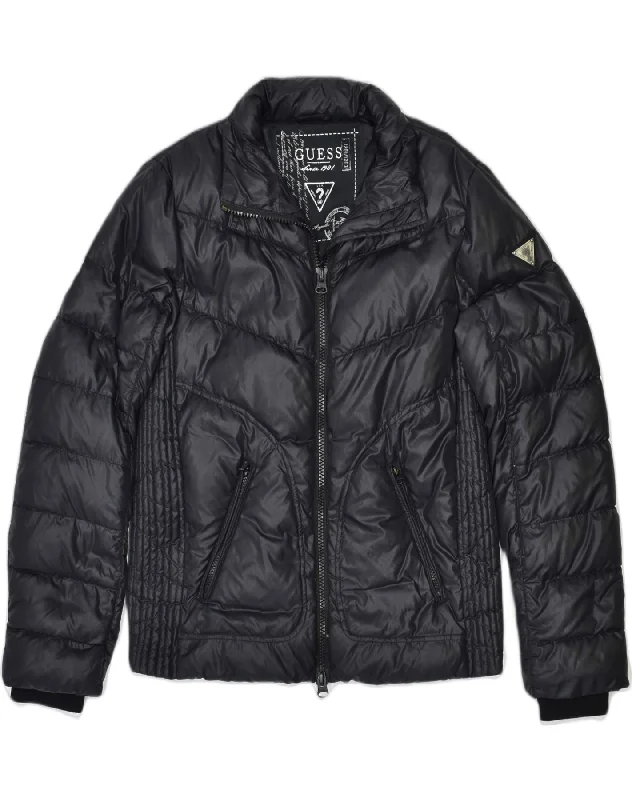 GUESS Womens Padded Jacket UK 8 Small Black