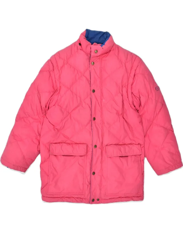 VINTAGE Womens Padded Jacket UK 14 Large Pink