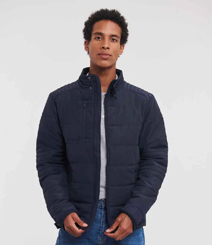 Russell Cross Padded Jacket | French Navy