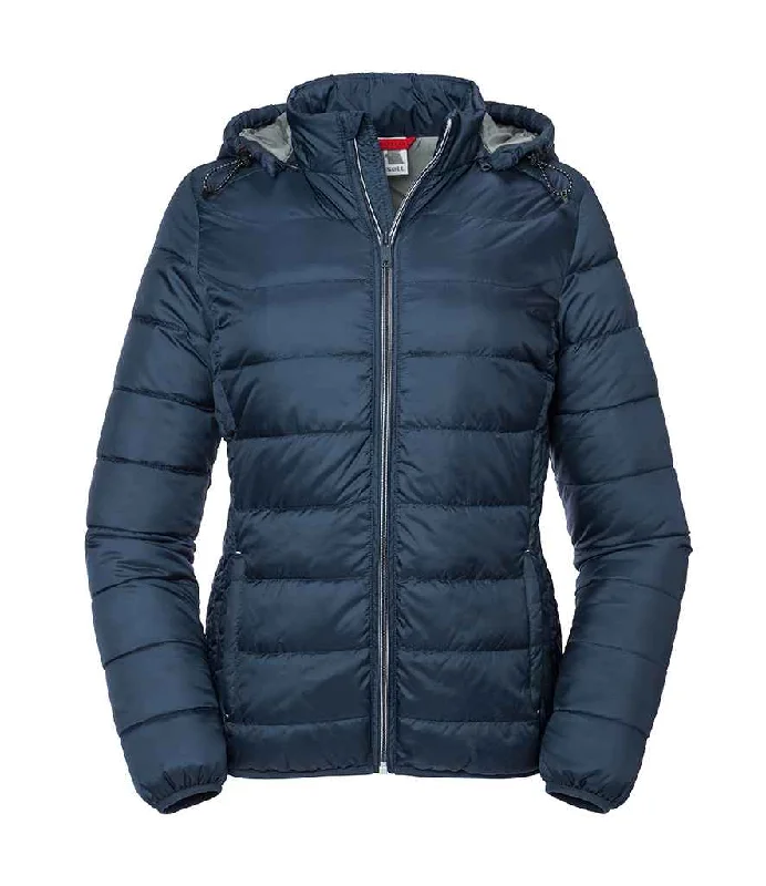 Russell Ladies Hooded Nano Padded Jacket | French Navy