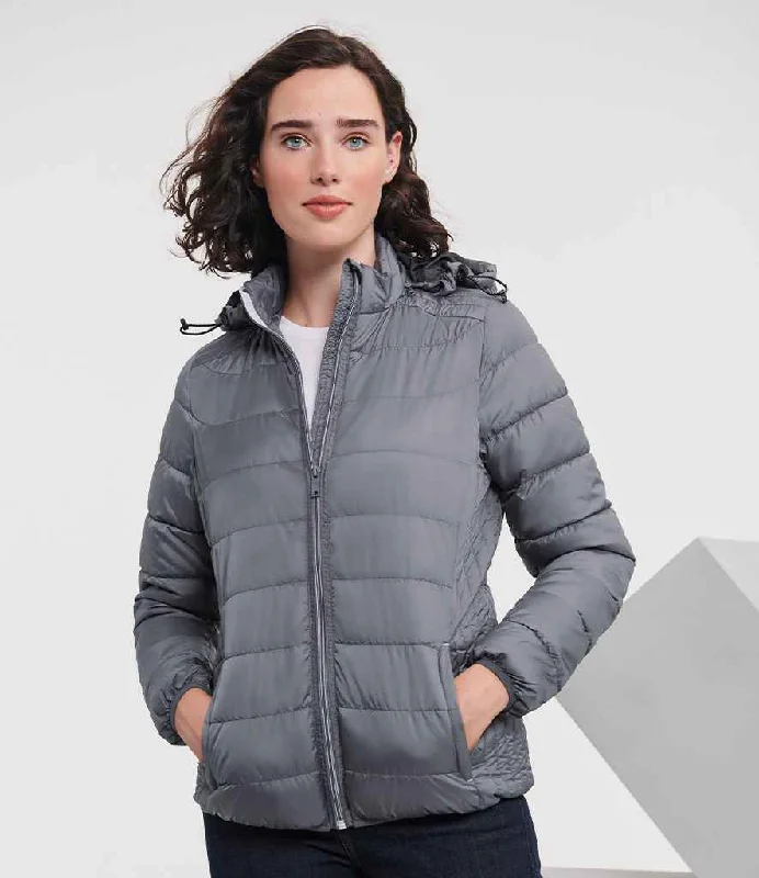 Russell Ladies Hooded Nano Padded Jacket | Iron