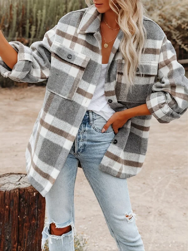 Autumn Plaid Button-Down Shirt