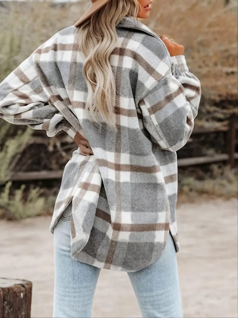 Casual Button-Down Flannel Jacket