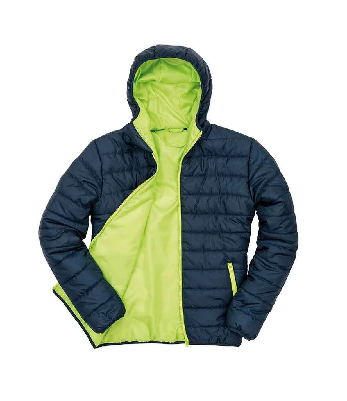 Result Core Soft Padded Jacket | Navy/Lime Green