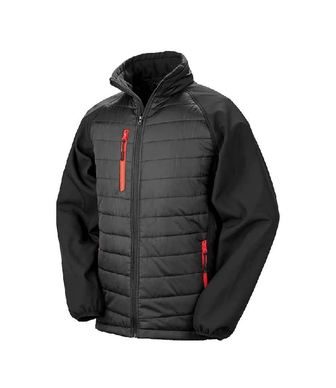 Result Genuine Recycled Compass Padded Jacket | Black/Red