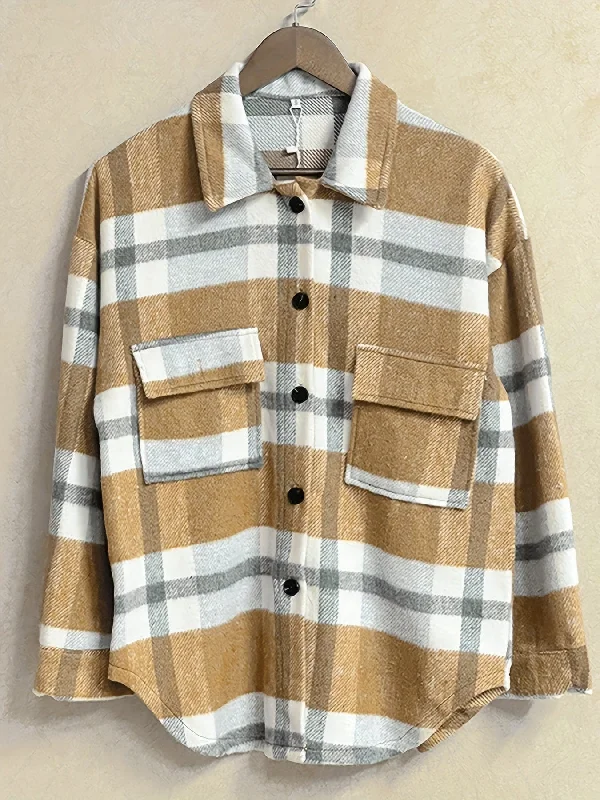 Trendy Plaid Button-Down Shirt