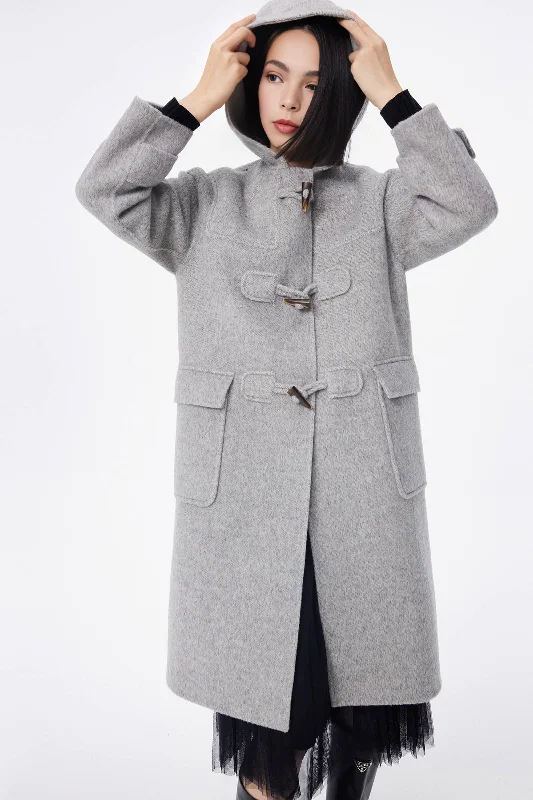 LILY Age-Reducing Hooded Woolen Coat