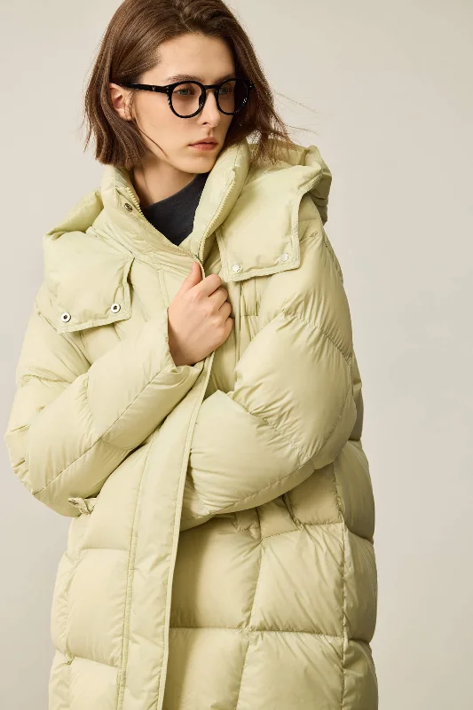 LILY Solid 90% White Duck Down Coat