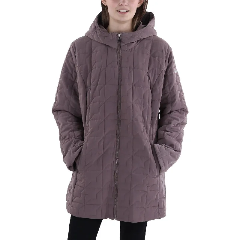 Womens Hooded Lightweight Quilted Coat