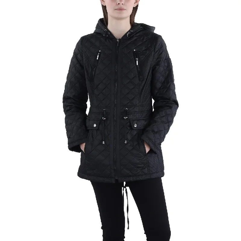 Womens Quilted Hooded Puffer Jacket