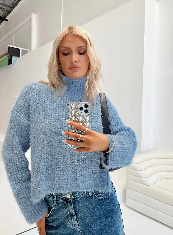 Cosy Knit Sweater Blue