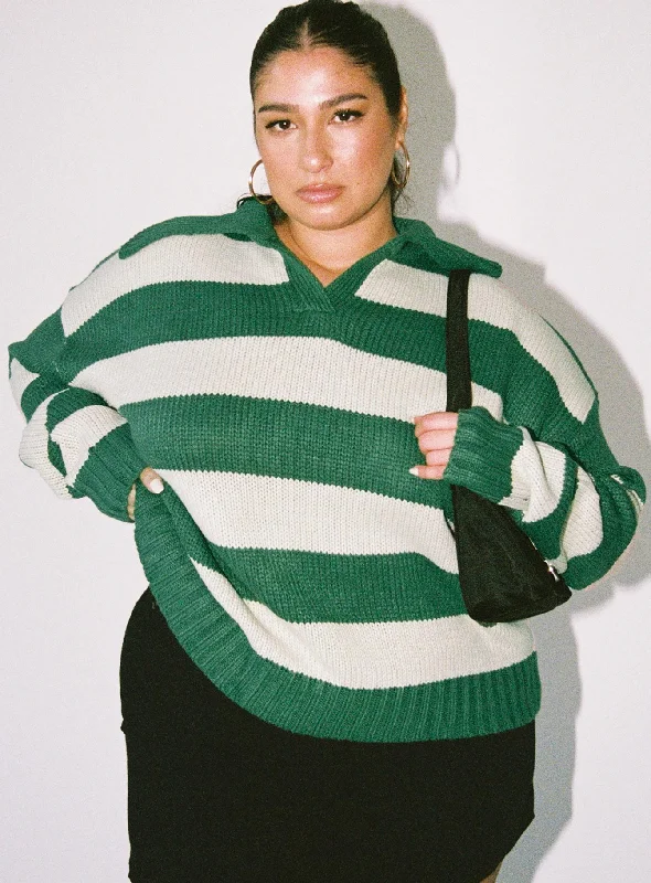 Hampton Sweater Green Curve