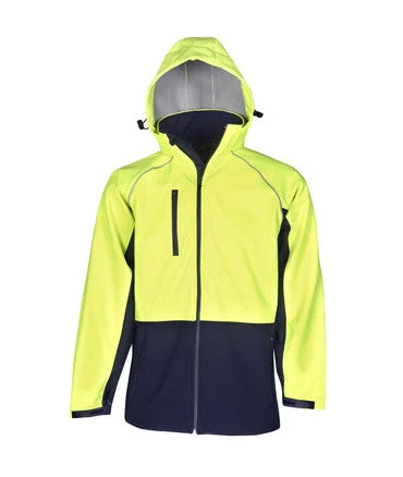 J96 Hooded Hi Vis Soft Shell Jacket