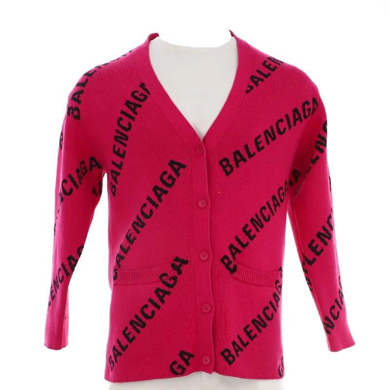 All Over Logo Cardigan Wool Blend