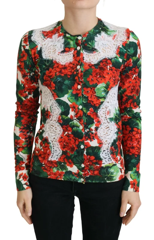 Dolce & Gabbana  Geranium Print Cardigan