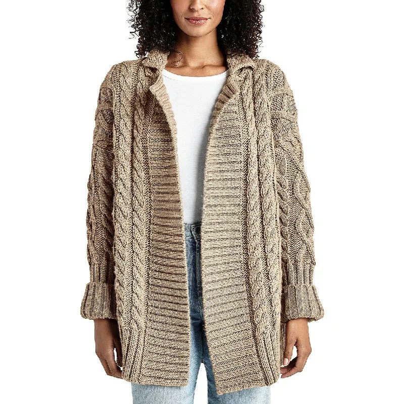 Josephine Womens Ribbed Trim  Acrylic Cardigan Sweater