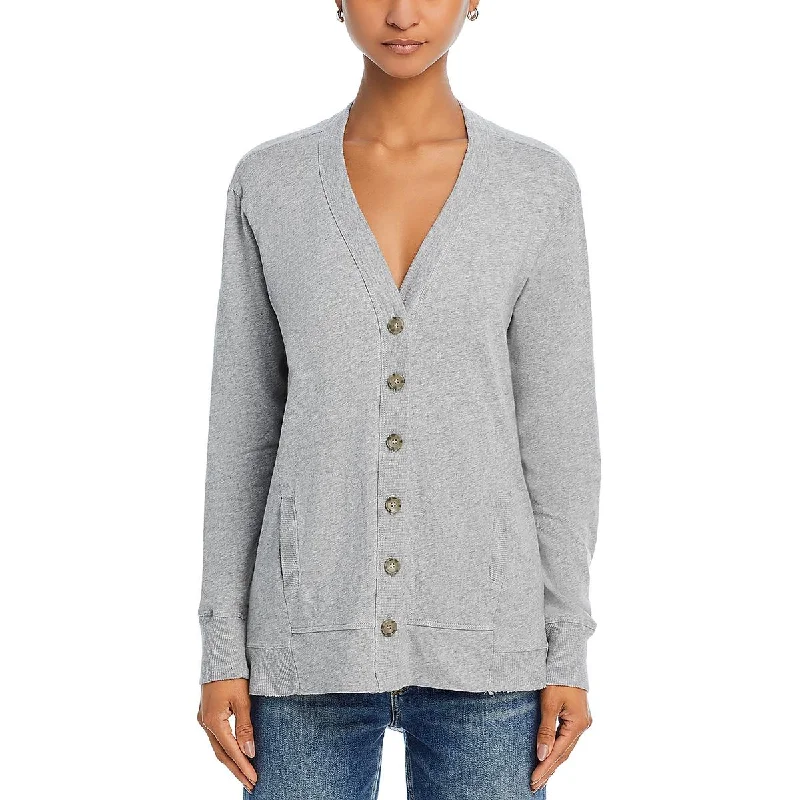 Womens Slouchy Ribbed Cardigan Sweater