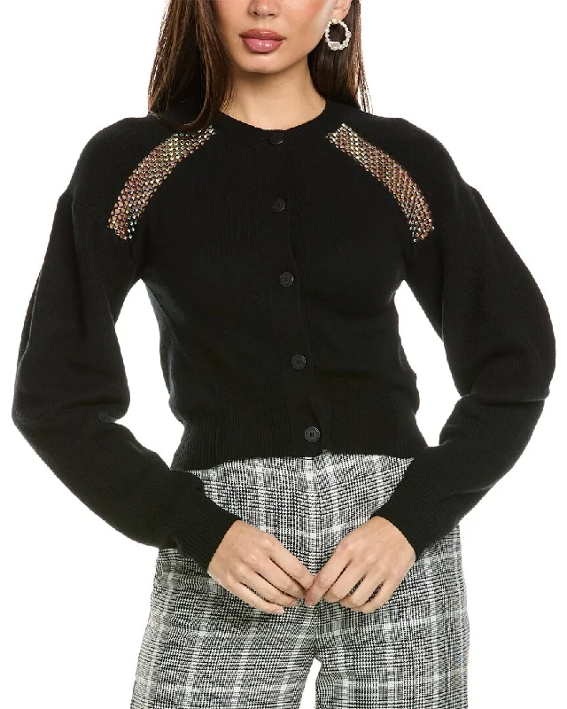 Stella Mccartney Embellished Knit Wool Cardigan