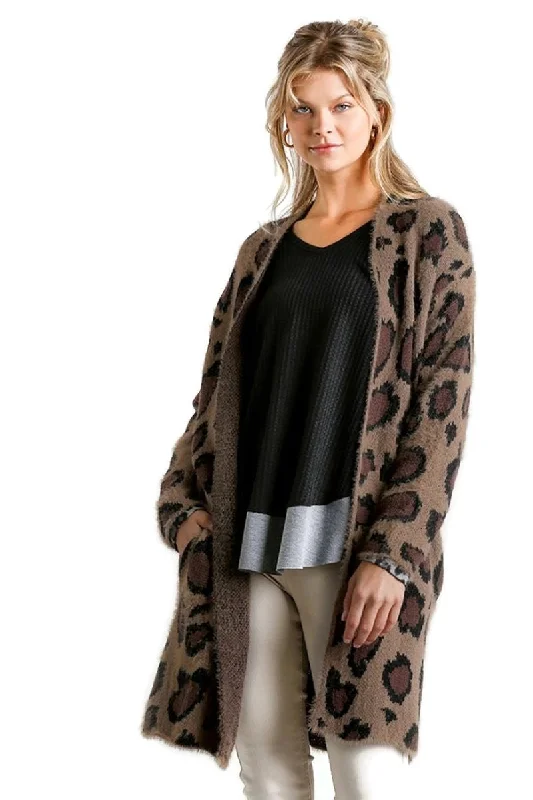 Fuzzy Leopard Cardigan