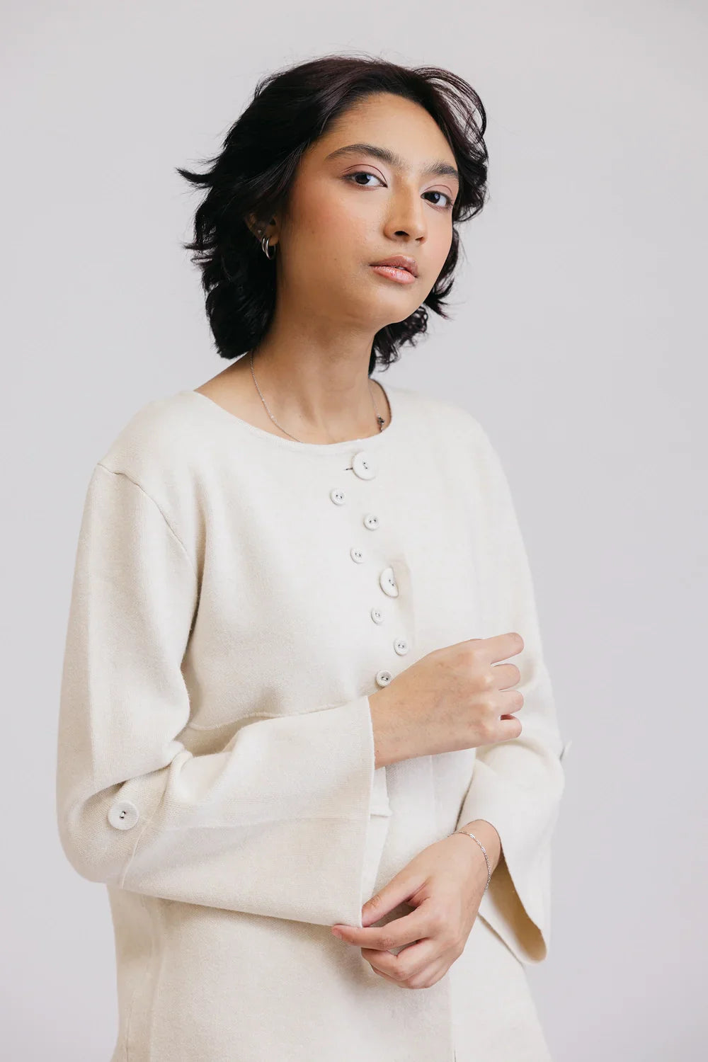 Full Sleeves Round Neck Cardigan Sweater