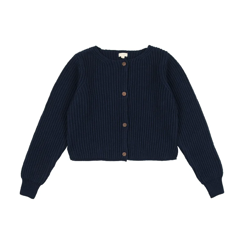 Lil Legs Basic Cardigan Navy