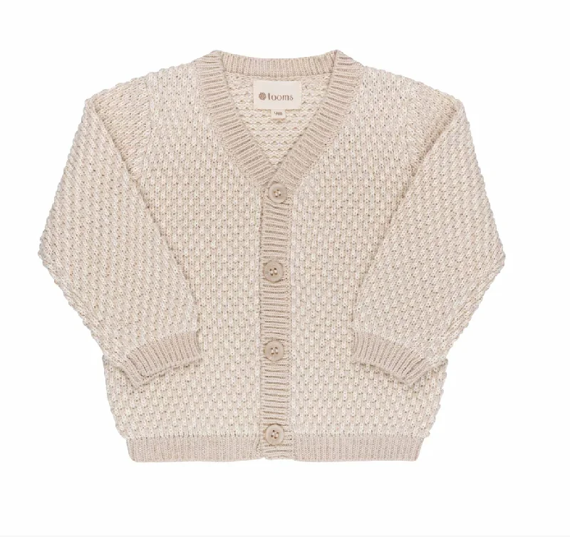 Looms Bubble Knit Collection Beige Cardigan