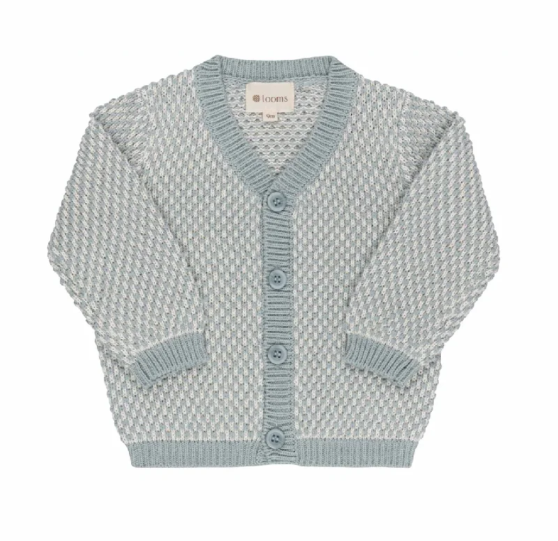 Looms Bubble Knit Collection Blue Cardigan