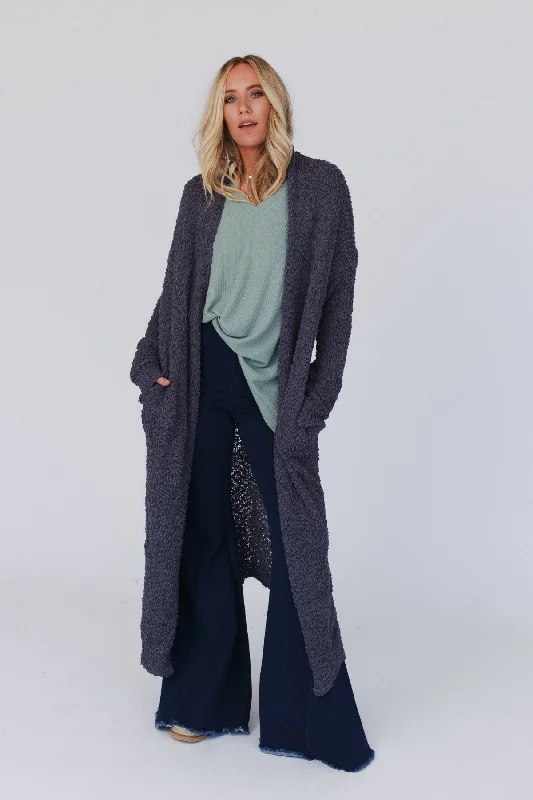 Wednesday Duster Cardigan - Charcoal