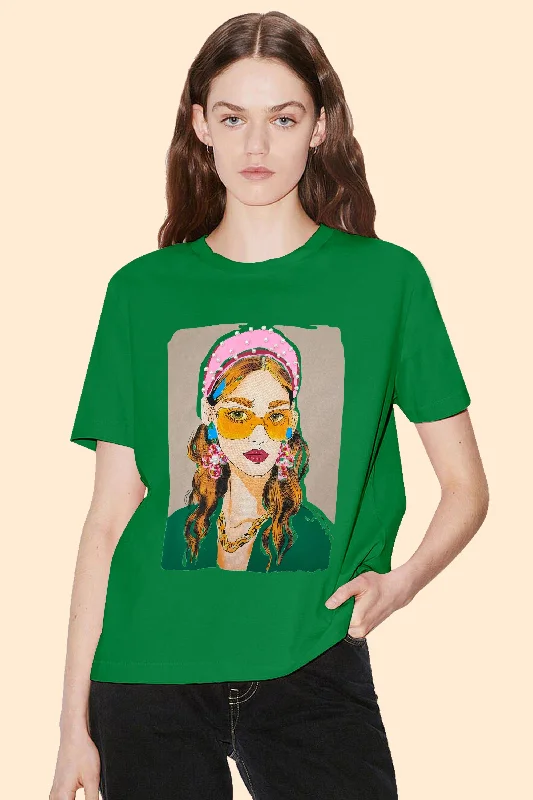 Green Pretty Girl T-shirt