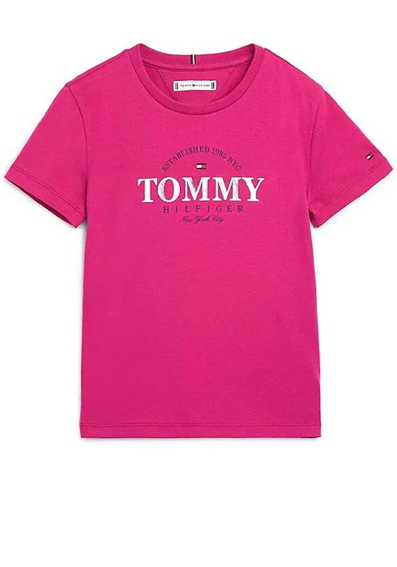 Tommy Hilfiger Girls Foil Graphic T-Shirt, Pink